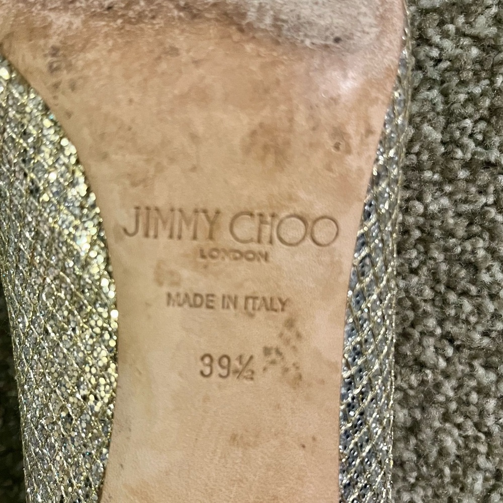 Jimmy Choo Glitter Kitten Heels - Picture 5 of 6
